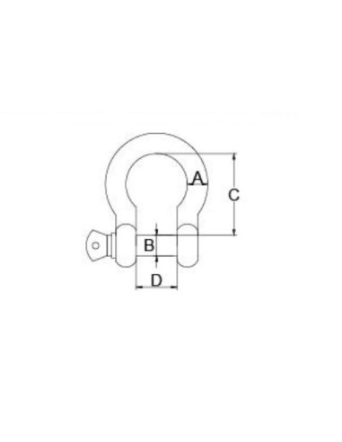 GRILLETE ANCLA 4mm.(351104)