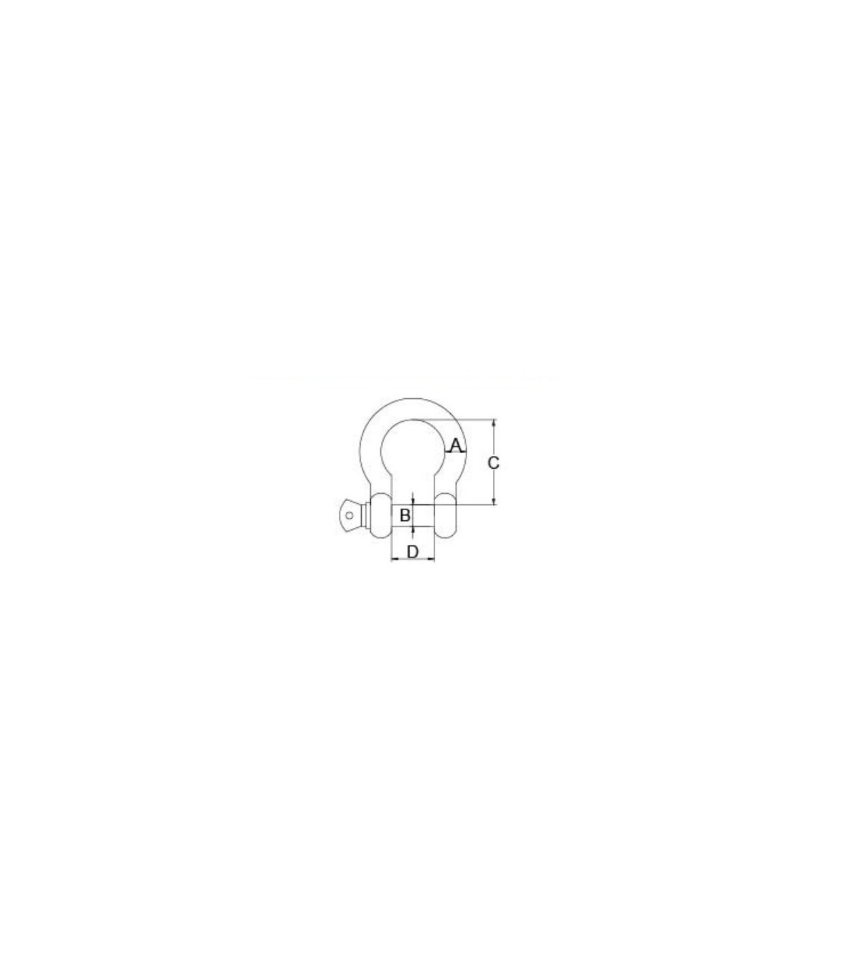 GRILLETE ANCLA 4mm.(351104)