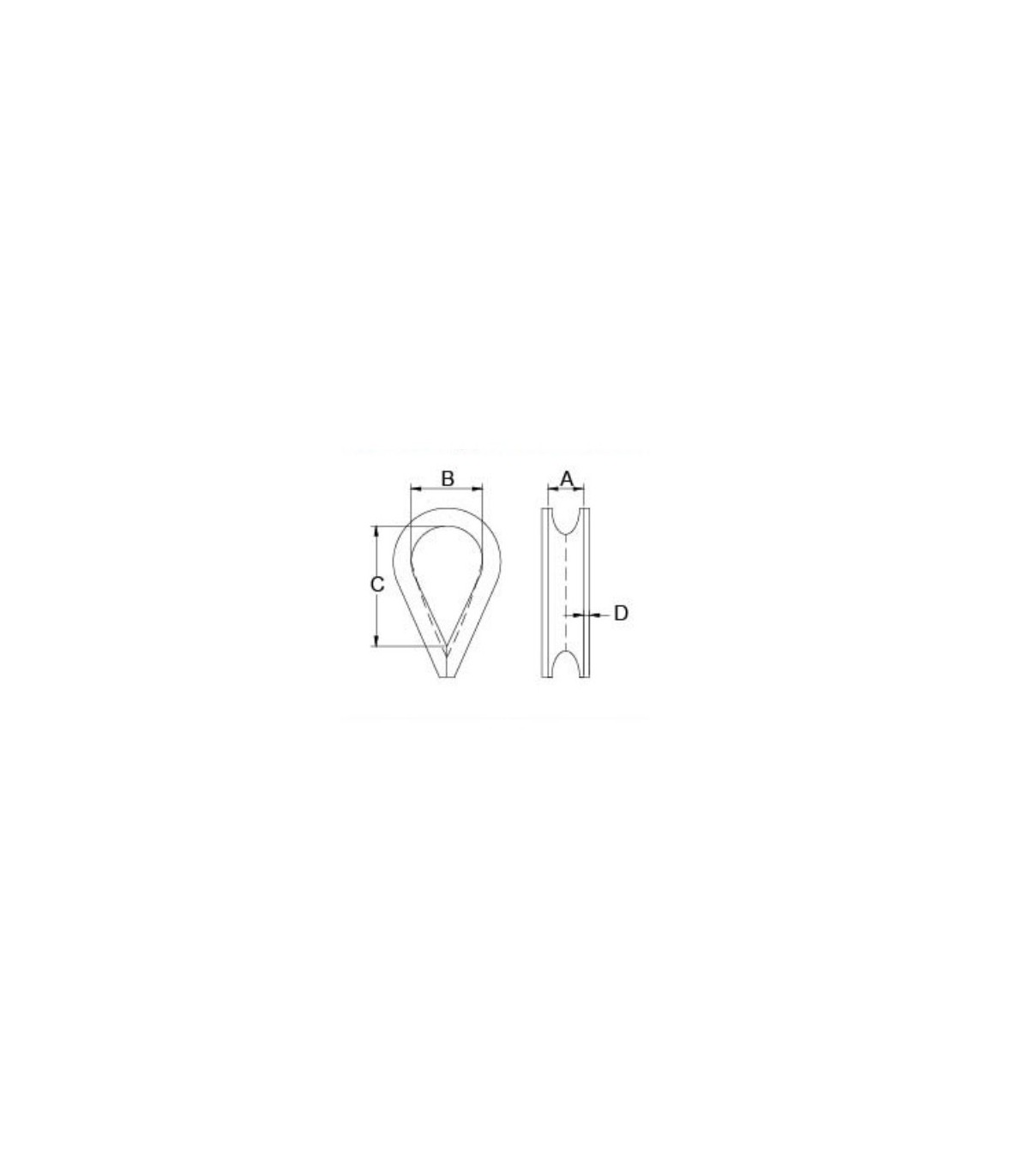 GUARDA CABO INOX. 8MM. (321508)