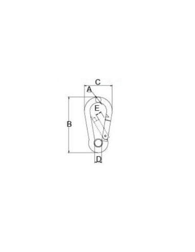 MOSQUETON 6MM INOX.316 (360206)