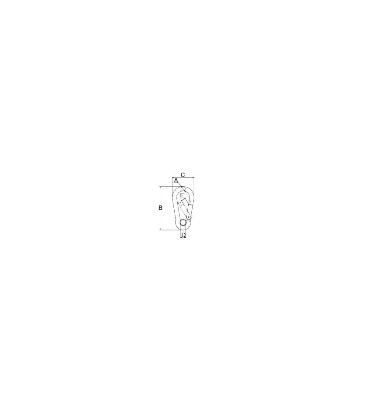 MOSQUETON 5* X50mm. (00205)