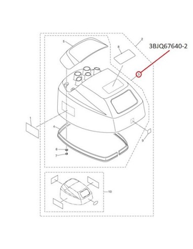 RTZ70 TAPA MOTOR 4T 9.9/15/20HP