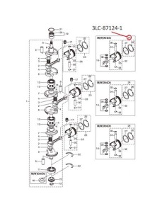 RTU93 JUEGO ANILLOS PISTON MX 18E2 (0.5 O/S)