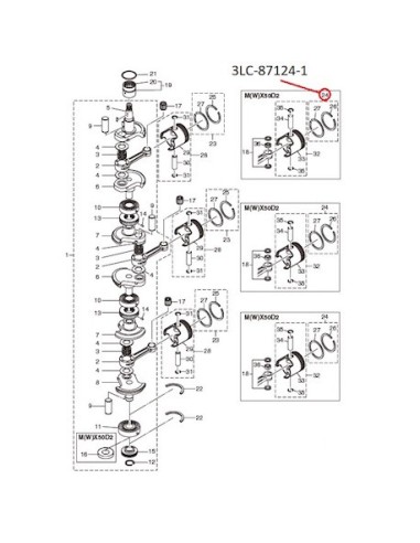 RTU93 JUEGO ANILLOS PISTON MX 18E2 (0.5 O/S)