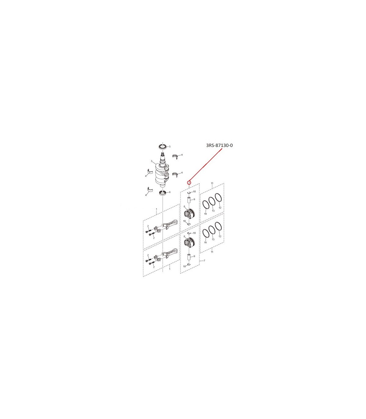RTZ191 KIT REPARACION PISTON