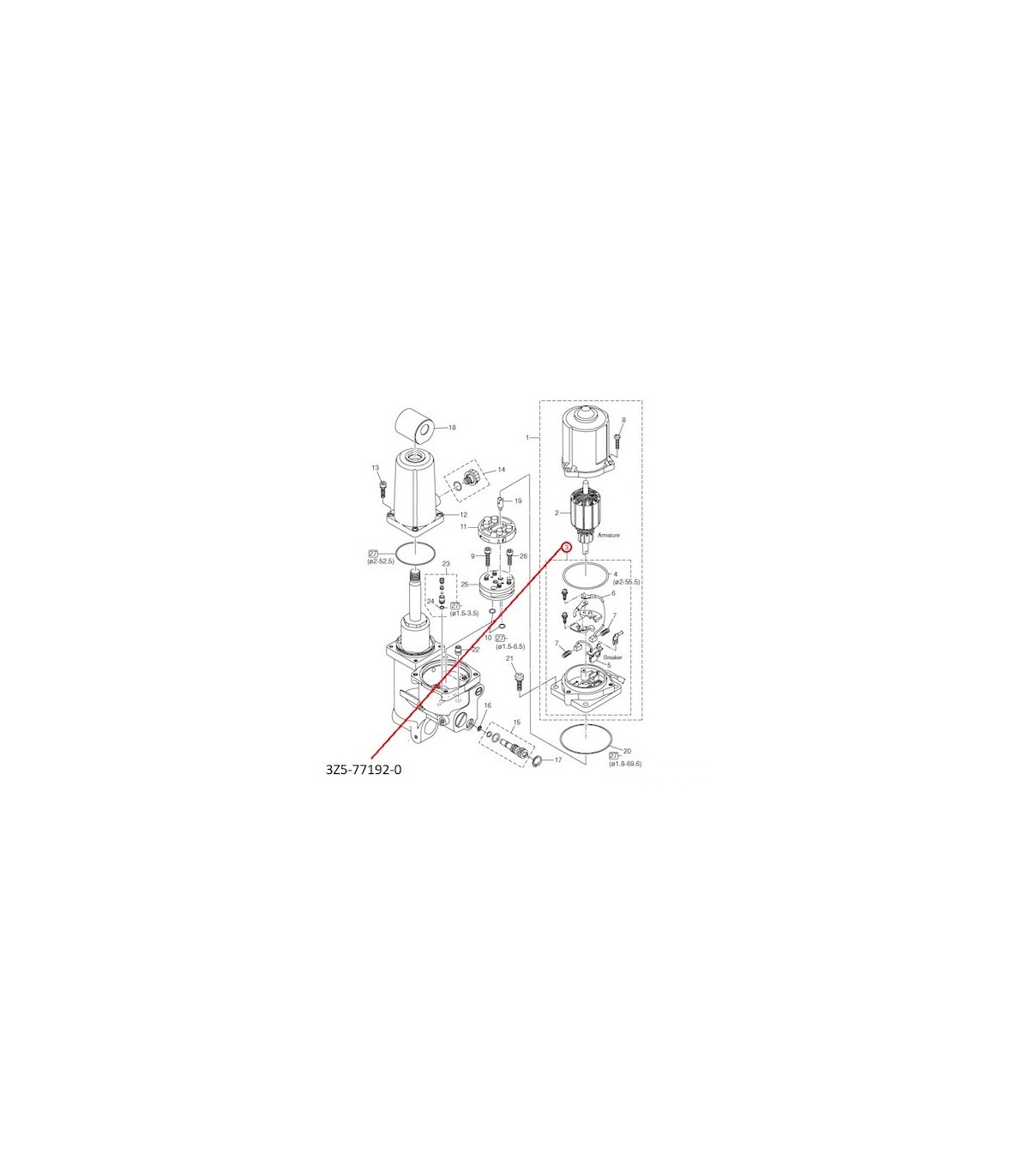 RTZ277 BRACKET MOTOR