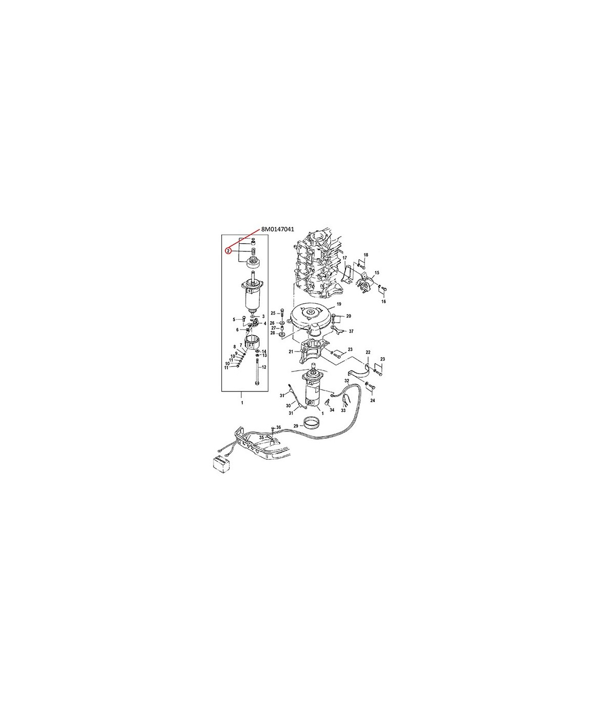 Bendix motor de partida 25-30HP(C128)