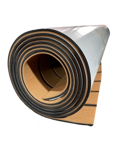 PISO DE GOMA EVA ADHESIVO 240X120X6mm. CAFE/NEGRO