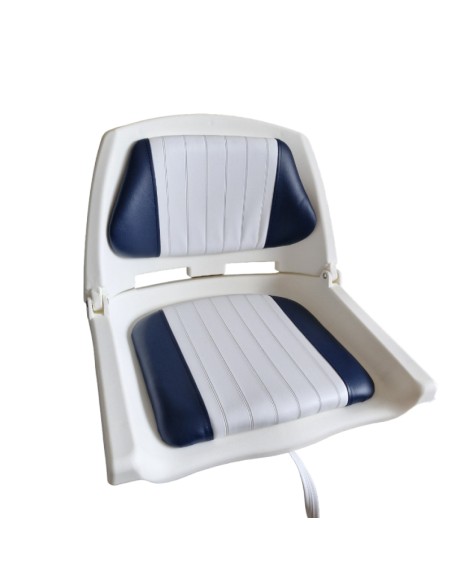 ASIENTO PVC C/ TAPIZ BLANCO/AZUL (C12504-W)