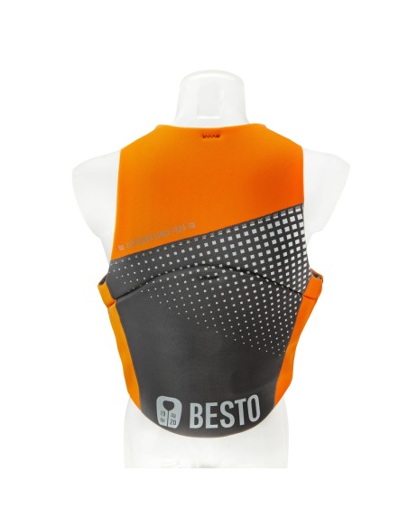 CHALECO AYUDA DE FLOTACIÓN BESTO NEOP.(T/M)NEGRO/GRIS/NARANJO(20421004)