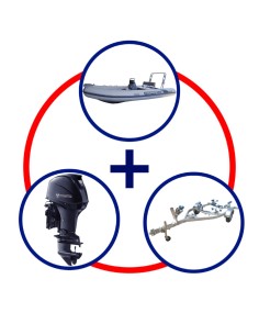 KIT BOTE HIDRO 460 + MOTOR MFS50 HP + COBIA 490 + ACCES.