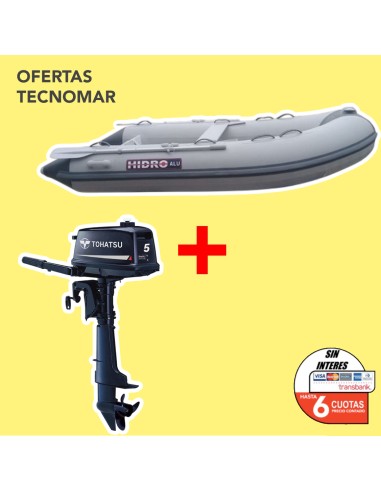 KIT HIDRO ALU 270 + MOTOR TOHATSU 5HP 2T