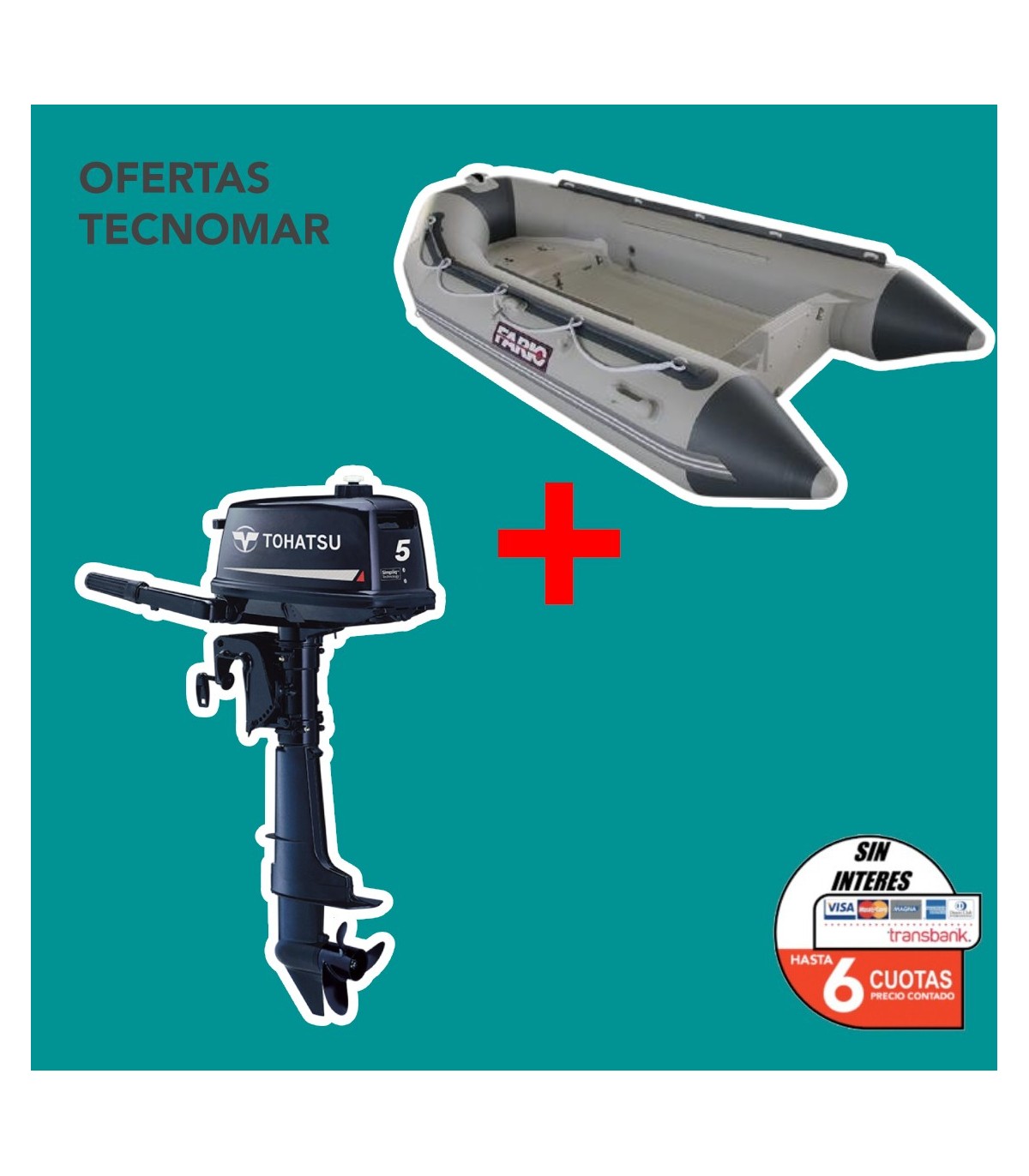 KIT BOTE RIB 270A +MOTOR TOH.5HP 2T