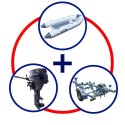 KIT HIDRO ALU 360 + MOTOR TOH. MFS 20 HP +TRAILER COBIA 420