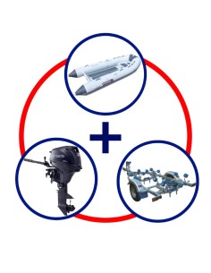 KIT HIDRO ALU 360 + MOTOR TOH. MFS 20 HP +TRAILER COBIA 420