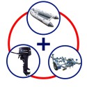 KIT HIDRO ALU 380 + MOTOR TOH.30 HP 2T +TRAILER COBIA 420