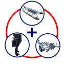 KIT HIDRO ALU 380 + MOTOR TOH. MFS 30 HP +TRAILER COBIA 420