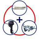 KIT HIDRO ALU 430 + MOTOR TOH.30 HP 2T.+TRAILER COBIA 420