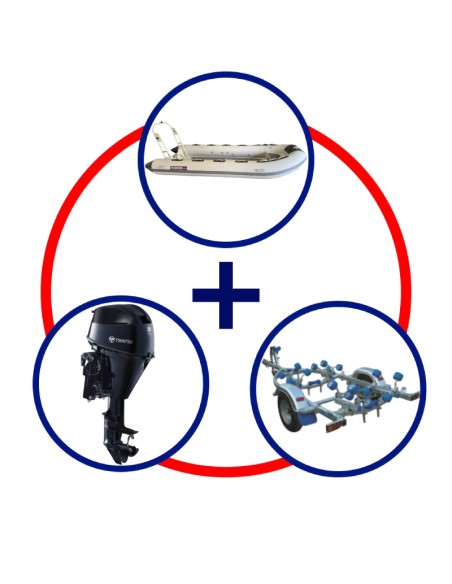 KIT HIDRO ALU 430 + MOTOR TOH.MFS 30 HP +TRAILER COBIA 420