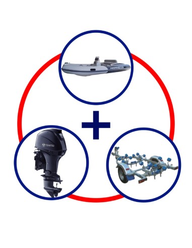 KIT BOTE HIDRO 420 + MOTOR MFS40 HP + COBIA 420...