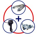 KIT BOTE RIB 380 +MOTOR TOH. 30HP 2T.+COBIA 420