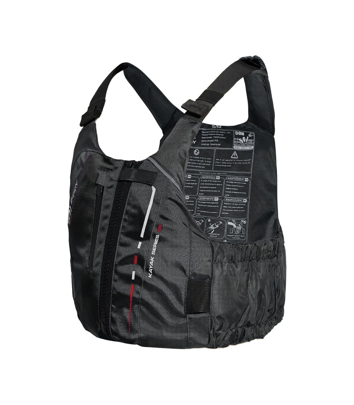 CHALECO SALVAVIDA ADULTO NEGRO T M/L 70 KG. (902402BK)