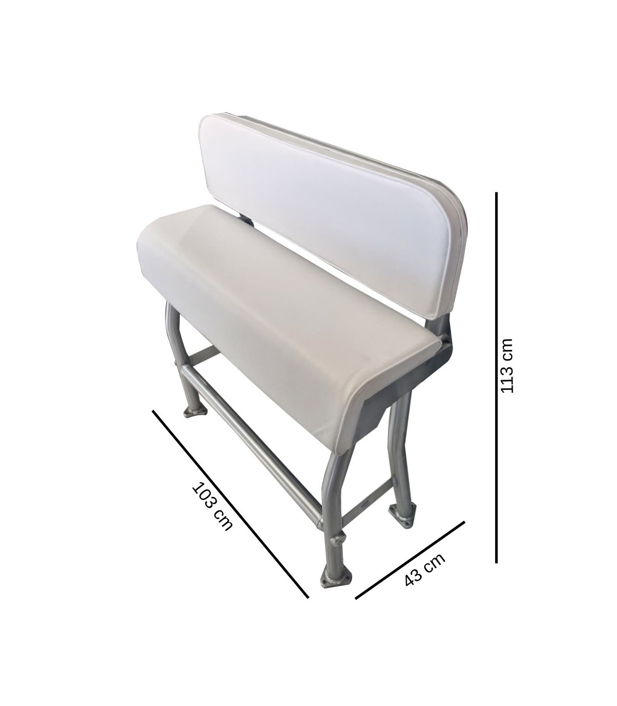 ASIENTO PESC.ALUM.C/RESPALDO REMOVIBLE FIJO(744101)