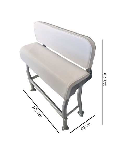 ASIENTO PESC.ALUM.C/RESPALDO REMOVIBLE FIJO(744101)