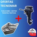 BOTE PUELO B380+MOTOR TOHATSU 2T 15HP D2S