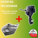 BOTE PUELO B380+MOTOR TOHATSU MFS 15HP ES