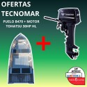 BOTE PUELO B470+MOTOR TOHATSU 2T 30HP HL