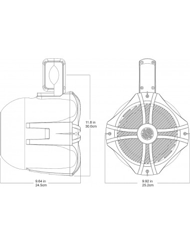 PARLANTE MARINO(PAR)8" 300W...