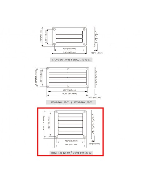 REJILLA VENTILACION 142X126.5mm(552702)BLANCA