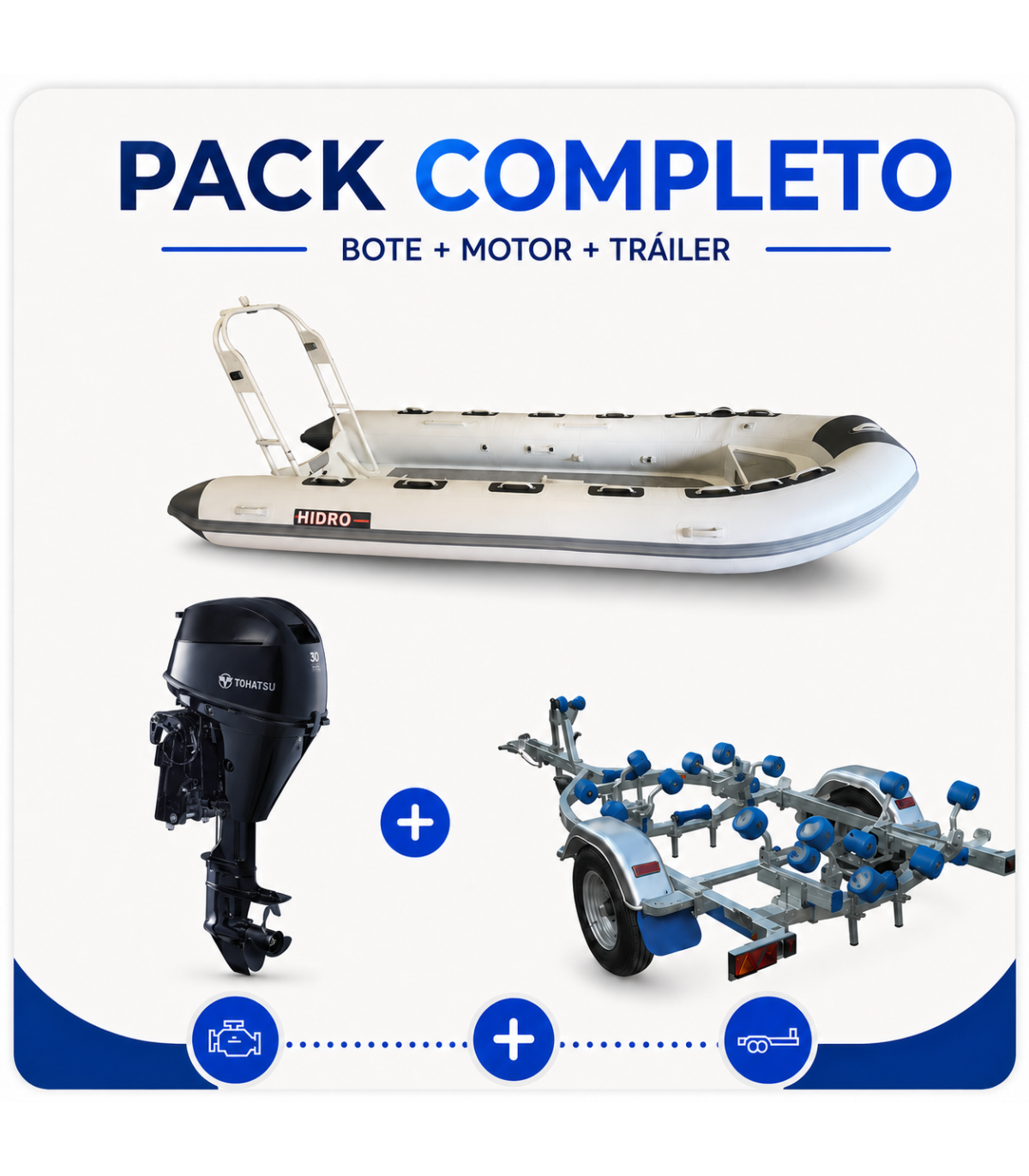 KIT HIDRO ALU 430 + MOTOR TOH.MFS 30 HP +TRAILER COBIA 420