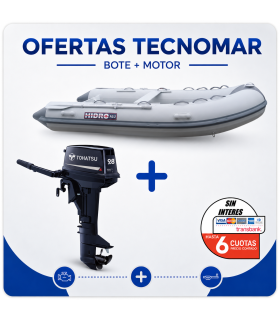 KIT HIDRO ALU 300 + MOTOR TOHATSU 9.8HP 2 TIEMPOS