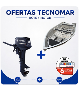 BOTE PUELO K350+MOTOR TOHATSU 2T 9.8HP BS