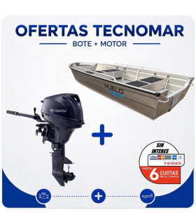 BOTE PUELO B380+MOTOR TOHATSU MFS 15HP ES