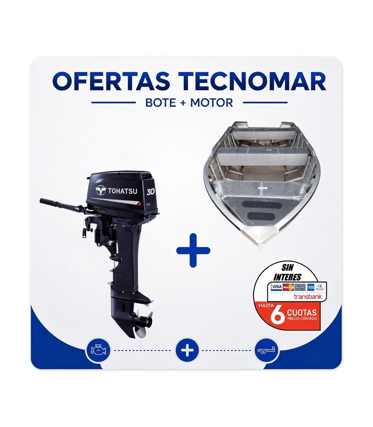 BOTE PUELO B470+MOTOR TOHATSU 2T 30HP HL