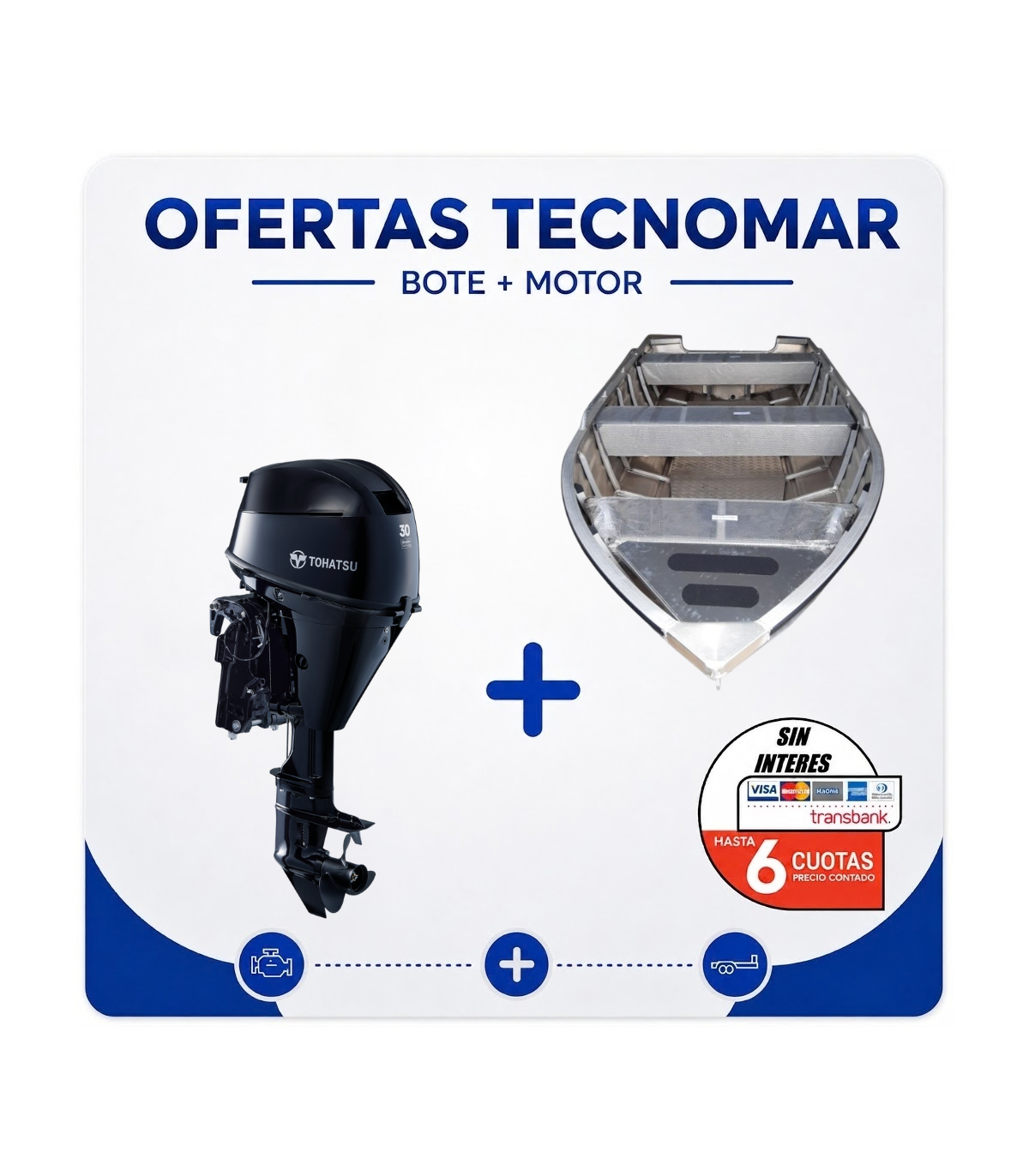 BOTE PUELO B470+MOTOR TOHATSU MFS 30HP DL