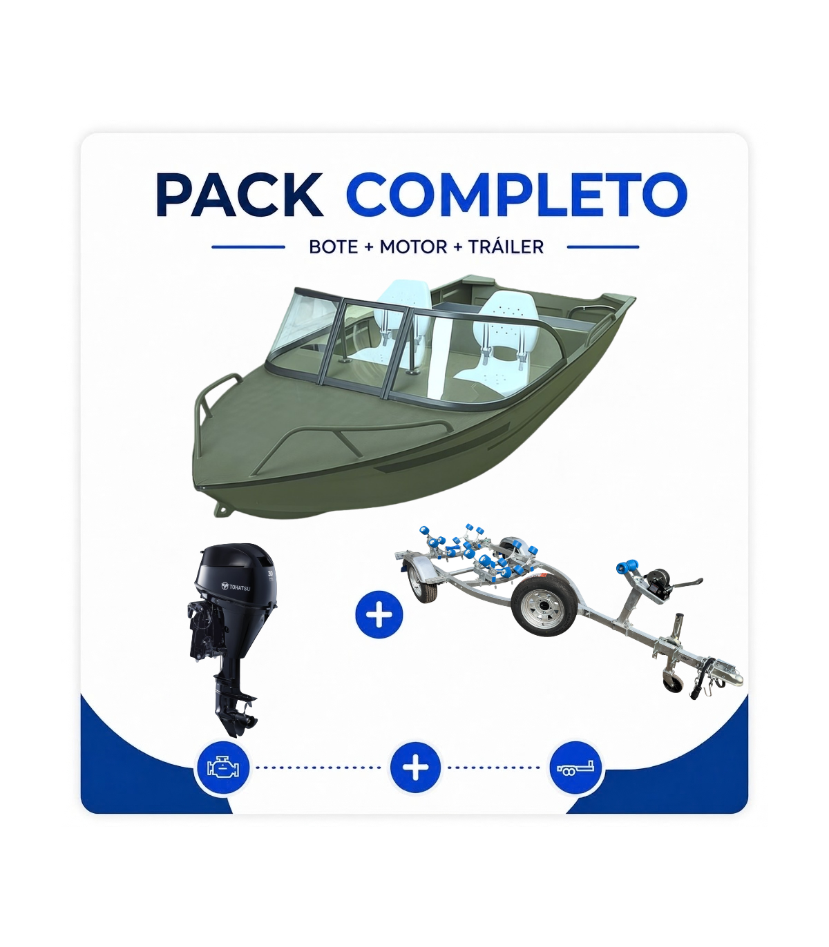 BOTE PUELO A418+MOTOR TOHATSU MFS 30HP+COBIA420