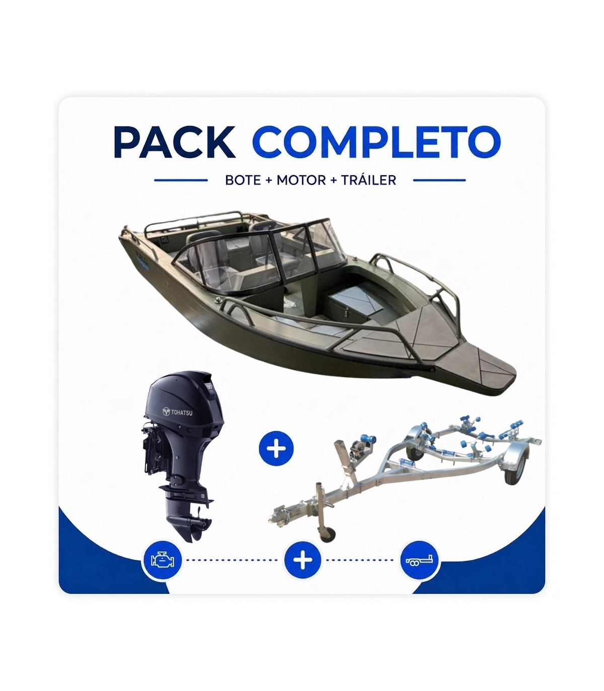 BOTE PUELO 490+MOTOR TOHATSU MFS 50HP+COBIA490
