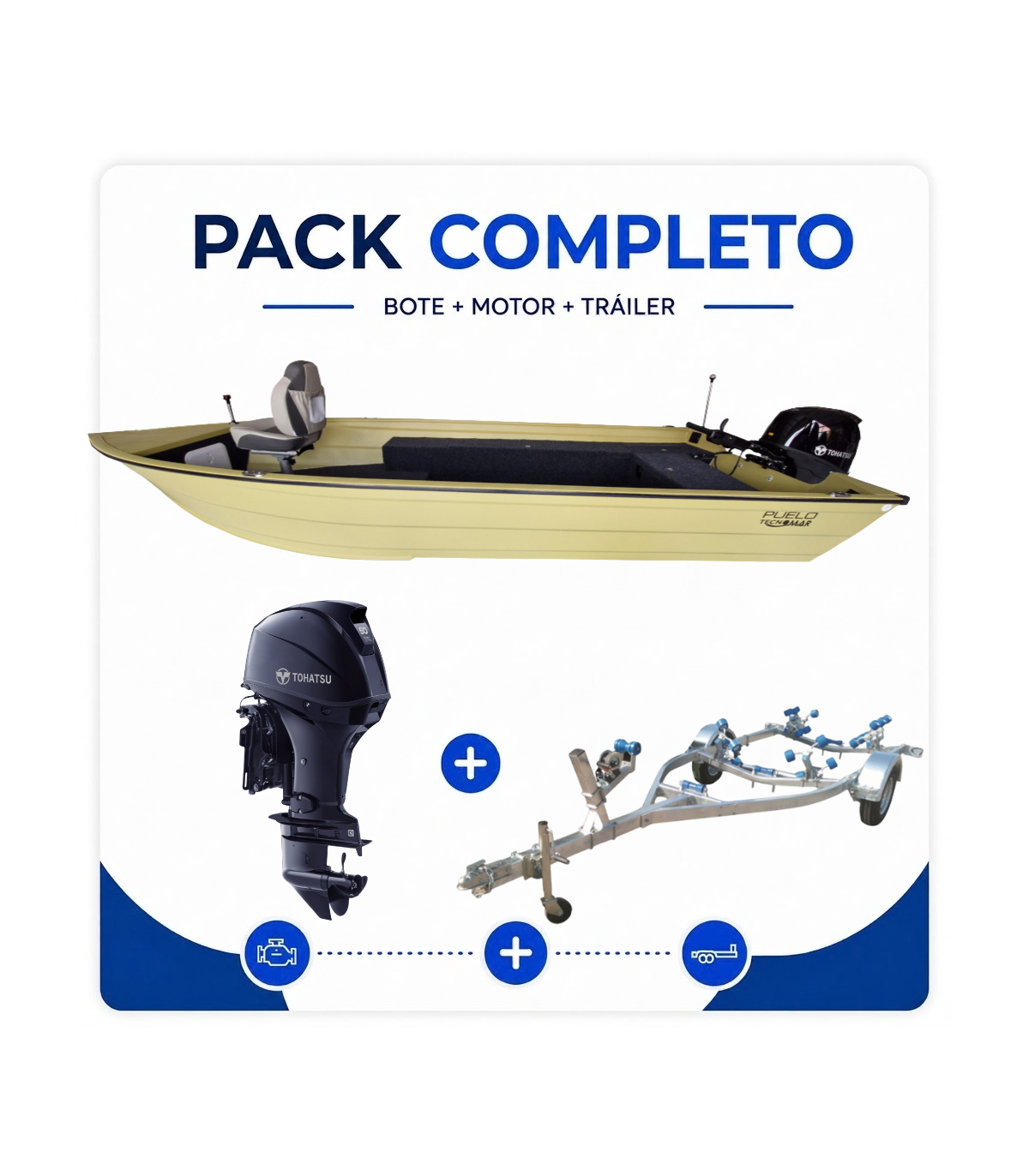 BOTE PUELO DELUX 500+MOTOR TOHATSU MFS 50HP+COBIA550