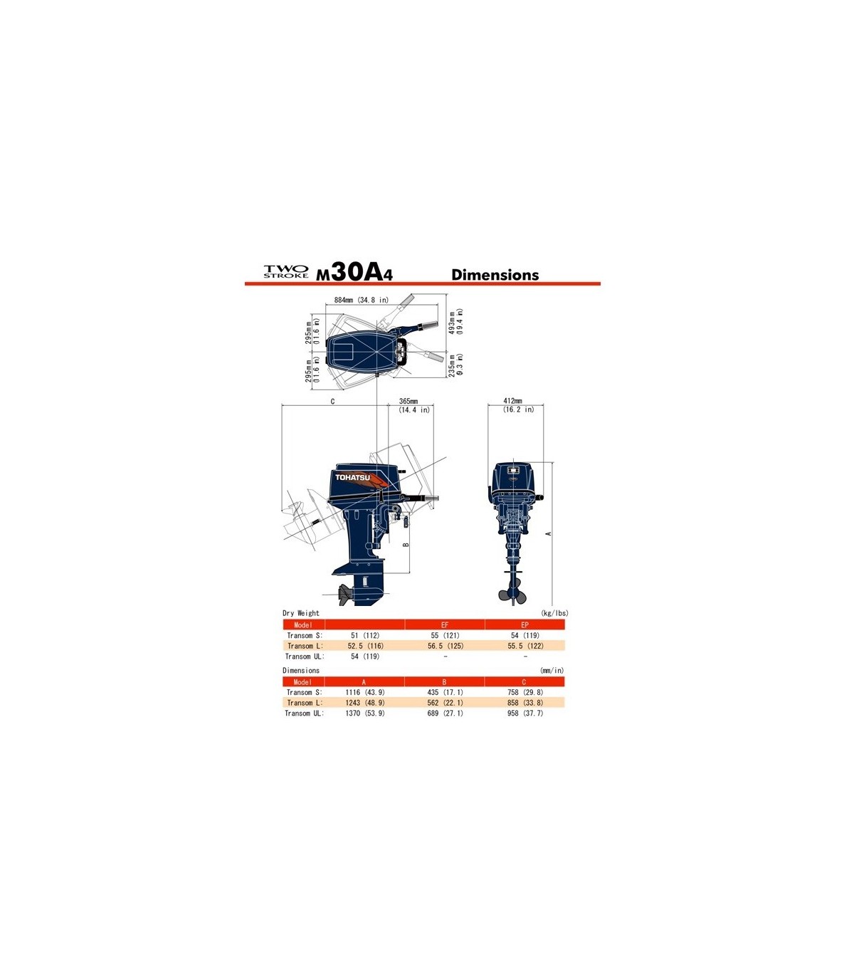 MOTOR TOHATSU 30HL