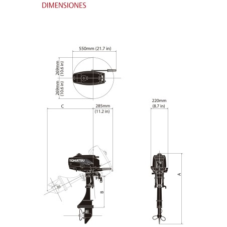 MOTOR TOHATSU 3.5 HP B2S