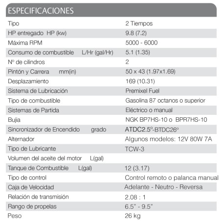 MOTOR TOHATSU 9.8 HP BS