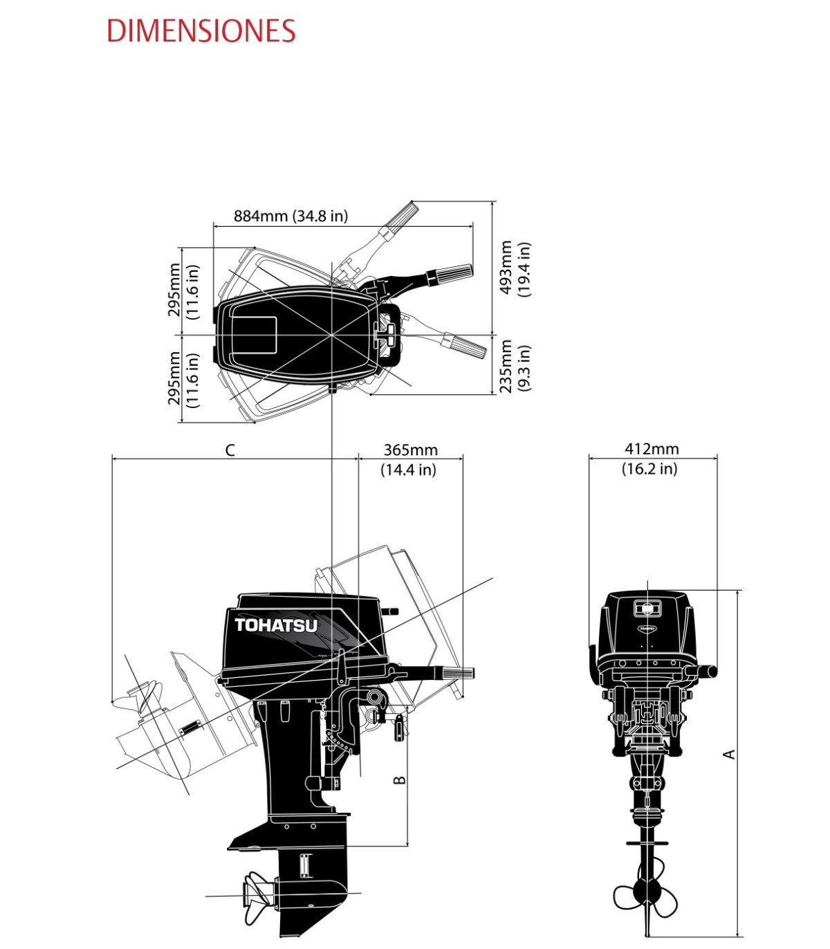 MOTOR TOHATSU 30 HP H EPL