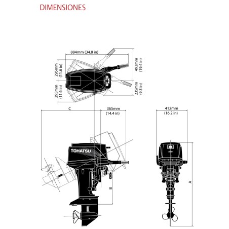 MOTOR TOHATSU 30 HP H EPL
