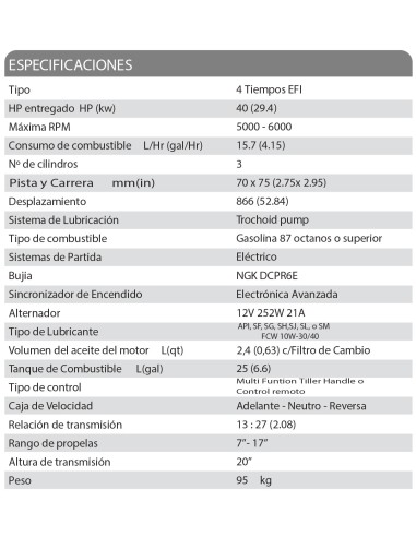 MOTOR TOHATSU MFS 40 HP AETL