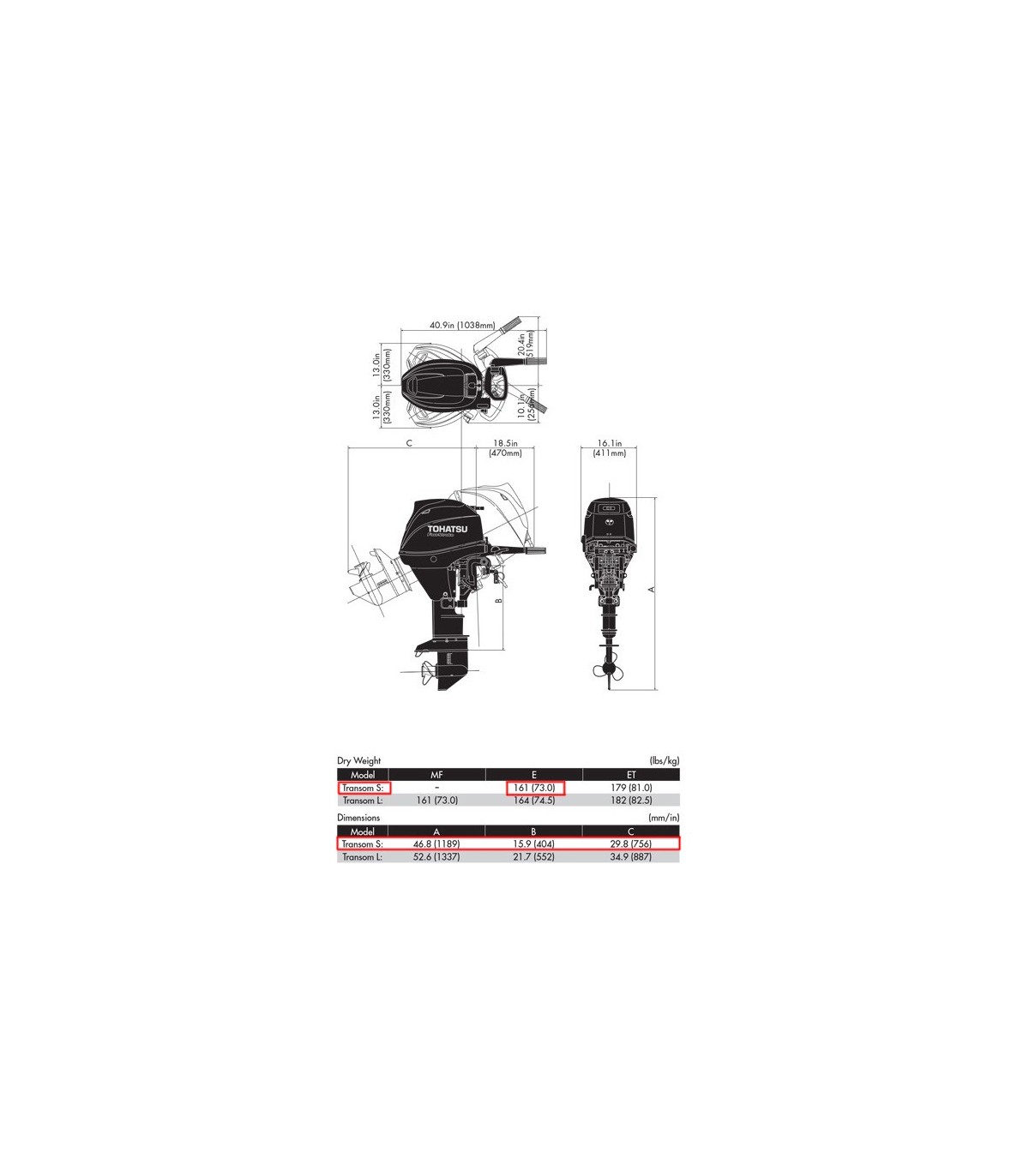 MOTOR TOHATSU MFS 30 HP C EPS