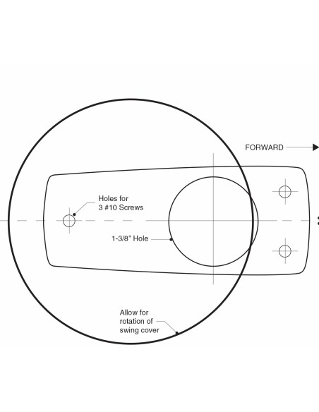 BASE LUZ PROA METALICA  911339-1